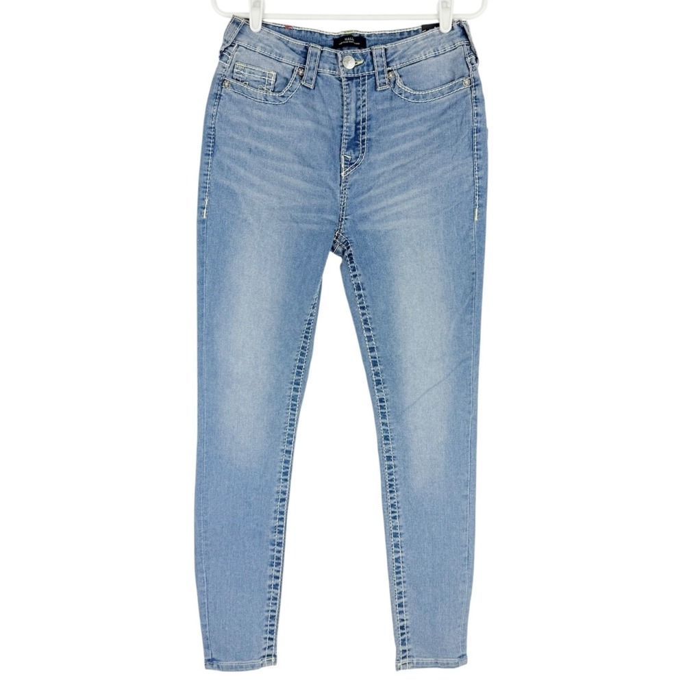 True Religion Women's Halle Big T Stretch Blue Skinny Denim Jeans Size 29 NWT